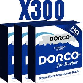 Dorco 801038602318 Stainless Steel Single Edge Razor Blades 300ct - Blue 3 Pack