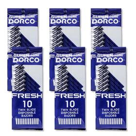 Dorco 813941029845 Fresh Twin Blade Disposable Razors 6 Packs