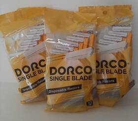 Dorco 842424000088 Single Blade Disposable Razors Lot Of 5 Packs 60