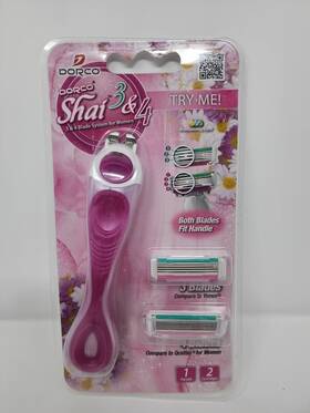 Dorco 842424002600 Shai 3 And 4 Blade System For Women 1 Handle 2 Cartridges