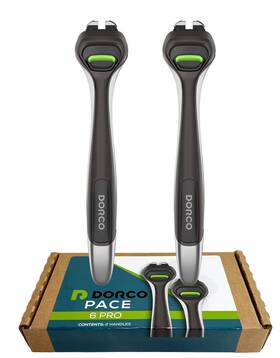 Dp-6-p Dorco Pace 6 Pro - Six Blade Razor System With Trimmer 2 Replacement