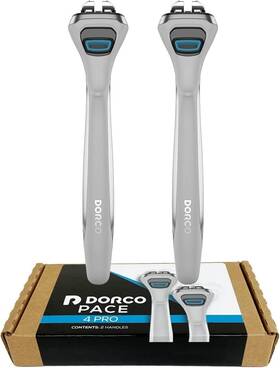 Dpace-4-pro Dorco Pace 4 Pro - Four Blade Razor Shaving System 2 Replacement Handles