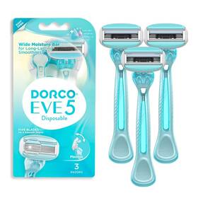 Dorco Eve 813941029241 5 Womens Disposable Razors Smooth Touch Wide Moisture Bar Blades Fo
