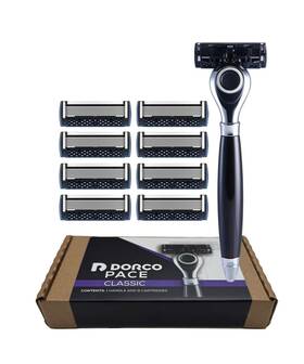 Sva1040 Dorco Sva3000/sva1040 9 Pace Classic - Seven Blade Razor System With Pivoting Head And Premium
