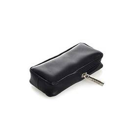 Dovo 045284024522 Shave Ready Zippered Leather Case For Safety Razors Black