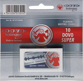 30451201 Dovo 10-pack Razor Blades Shavette Double-edge Super-platinum Sharp Safe-opening