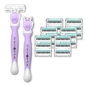 Dreamgenius 602835268664 Razors For Women Shaving 6-blade Womens Includes 2 Handles And 19 Refi