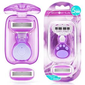 Dgtr-0014 Dreamgenius Travel Razors For Women Include 1 Handle And 2 Cartridges Purple