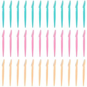 Dsermall 768683510772 36pcs Women Eyebrow Razor Trimmer Facial Hair Remover Blade Safety Bikini
