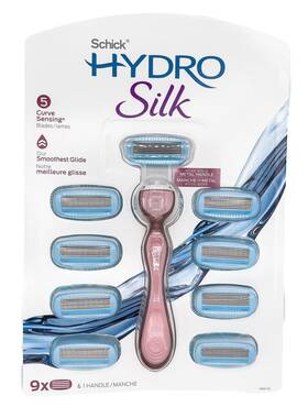 Edgewell 93037726 Schick Hydro Silk Moisturizing Razor For Women With 9 Piece Set Rose Gold