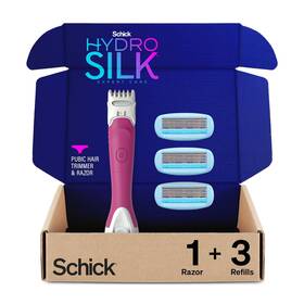 Edgewell Personal Care 313052190118 Schick Hydro Silk Trimstyle Razor For Women With Bikini Trimmer 5-blade Womens