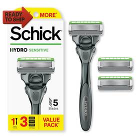 Edgewell Personal Care 711181603873 Schick Hydro Sensitive Razor 1 Handle And 3 Cartridges Razors For Men S