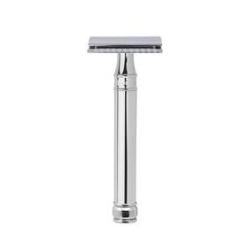 Edwin Jagger 055299011379 Double Edge Safety Razor Long Handle Chrome