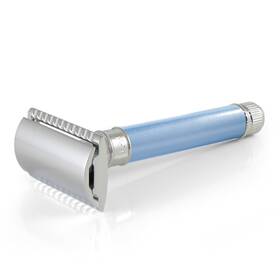Edwin Jagger 055299011560 Double Edge Safety Razor With Long Handle Blue