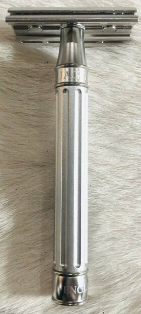 Dessga9bl Edwin Jagger 3one6 Stainless Safety Razor Set Grooved Handle Nib