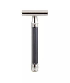 Pps-dessga5bl Edwin Jagger 3one6 Stainless Steel Grooved Gunmetal Double Edge Safety Razor New