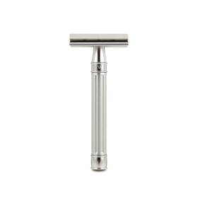 Pps-dessga9bl Edwin Jagger 3one6 Stainless Steel Grooved Silver Double Edge Safety Razor New