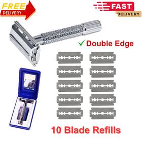 257247 Eien Double Edge Safety Razor For Unisex 10 Platinum Coated Blade Refill Razo