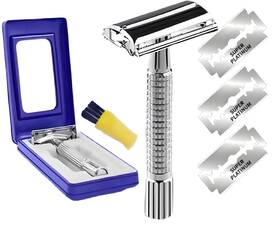Na-9xfw-3k85 Eien Double Edge Safety Razor For Unisex 3 1 Count Pack Of Stainless Steel