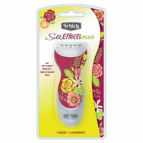 000650 Energizer Pc Schick Silk Effects Plus Razor Features Two Wire Wrapped Blades 2 Refills Pack