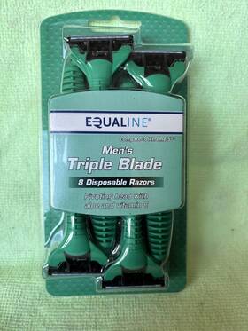 Equaline 041163444089 Mens Tripple Blade 8 Disposable Razors Pivoting Head