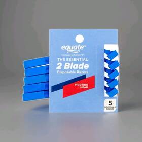 23507 Equate 2 Blade Disposable Razors With Pivoting Head 5 Count Free Shipping