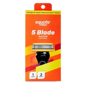 Em5brt-blk-2cr Equate Mens 5-blade Razor With Trimmer And 2 Cartridge Refills Black