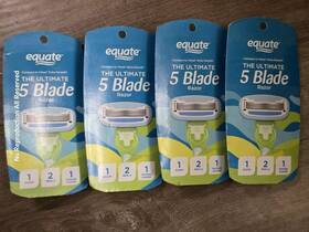 Gww5 Equate The Ultimate 5 Blade 4 Razors 8 Refills Shower Hangers - For Woman
