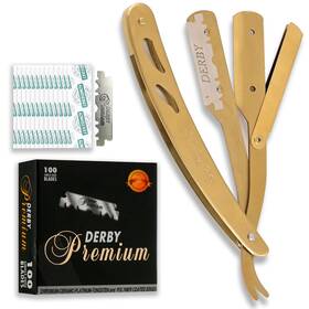 Equinox International 313051878864 Professional Straight Edge Razor With 100 Single Derby Bl