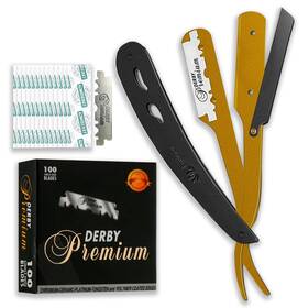 Equinox International 850011254691 Black And Gold With 100 Derby Premium Blades