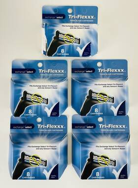 Exchange Select 614299398115 40-pack Of Tri-flexxx Blades Fit Sensor Razors Flexing And Aloe Lube Strip