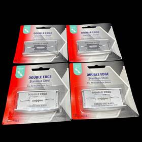 Exchange Select 614299398160 4 Packs Double Edge Stainless Razor Blades New Shaving Mens