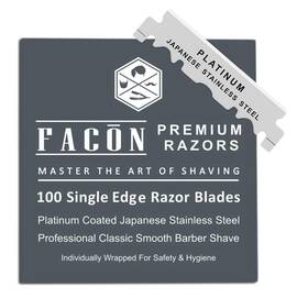 Fac N Razors 445046149123 100 Platinum Japanese Stainless Steel Single Edge Razor Blades For Profess
