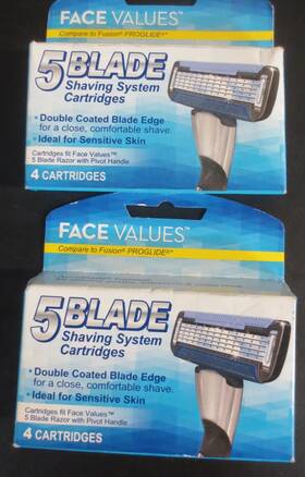 Face Values 024500106017 Harmon 5 Blade Shaving System - 2 Boxes 4 Each