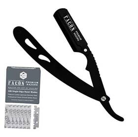Facon 753132347238 100 Blades Fac N Professional Traditional Straight Edge Barber Razor - Salon