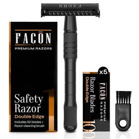 Facon 753132347351 Fac N Double Edge Safety Razor For Men And Women - Butterfly Open Stainless