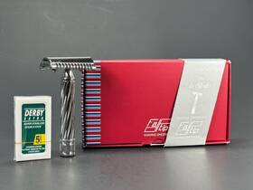 Fati00003 Fatip Cnc Lo Storto Original Open Comb Slant Safety Razor Chrome Made In Italy