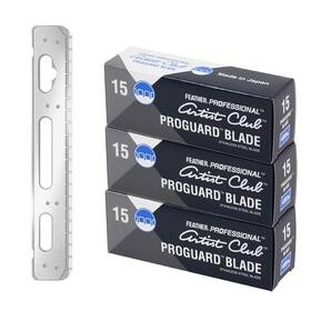 43209-22712 Feather Artist Club Proguard Razor Blades - 3 Pack Of 15 Single Straight Edg