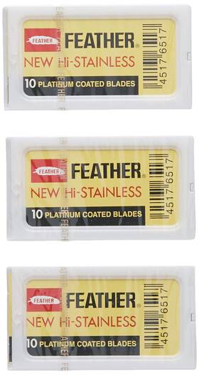 Feather 445018986947 Double Edge Safety Razor Blades 30 Count