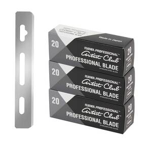 Feather 445033497404 Artist Club Professional Razor Blades - 3 Pack Of 20 Single Straight