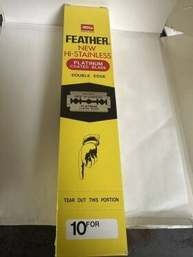 54353 Feather 200 Hi-stainless Platinum Coated Double Edge Safety Razor Blades