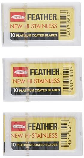 Feather 609224024986 Double Edge Safety Razor Blades 30 Count 10 Pack Of 3