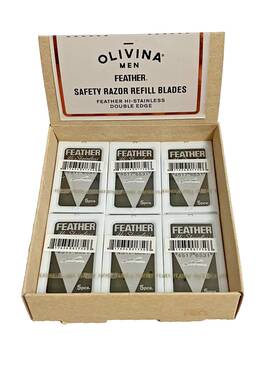 6531 Feather 30 Olivina Men Safety Razor Refill Blades