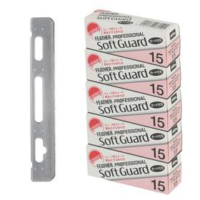 Feather 711181312430 Artist Club Prosoft Guard Razor Blades - 5 Pack Of 15 Single Straight