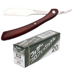 Pb-20 Feather Artist Club Dx Ltd Wooden Handle And Professional Blade 20 Sheets Set F/s