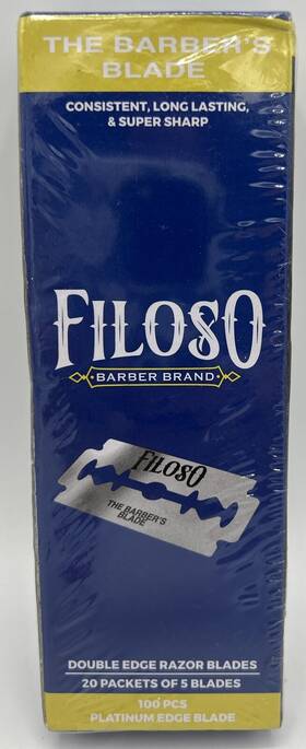 Filoso 195893886906 Double Edge Blade 100/pk - The Barber Brand Platinum