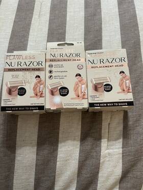 121919 Finishing Touch Flawless Nurazor Replacement Head Lot Of 3