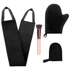 Mz-050-b1 Firstpella 4 Pcs Self Tanner Mitt Applicator Kit - Tanning Glove Black