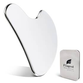 0828 Flagest Stainless Steel Gua Sha Facial Tools - Face Massage Silver