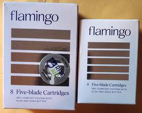 Flamingo 051131215962 Lot Of 12 New Five-blade Cartridges Replacement Shaving Razor Blades